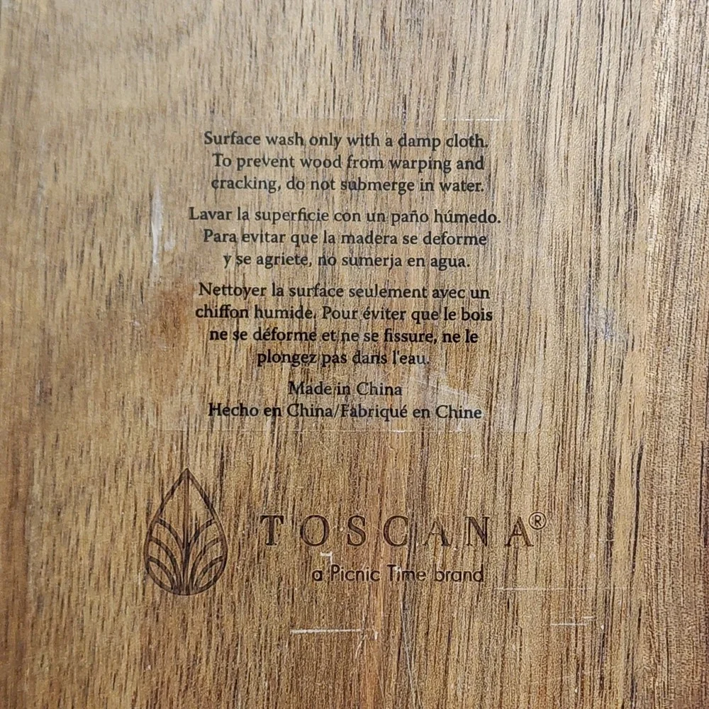 Toscana Ravinia Artisan Acacia Wood Charcuterie Cutting Board Paddle 24